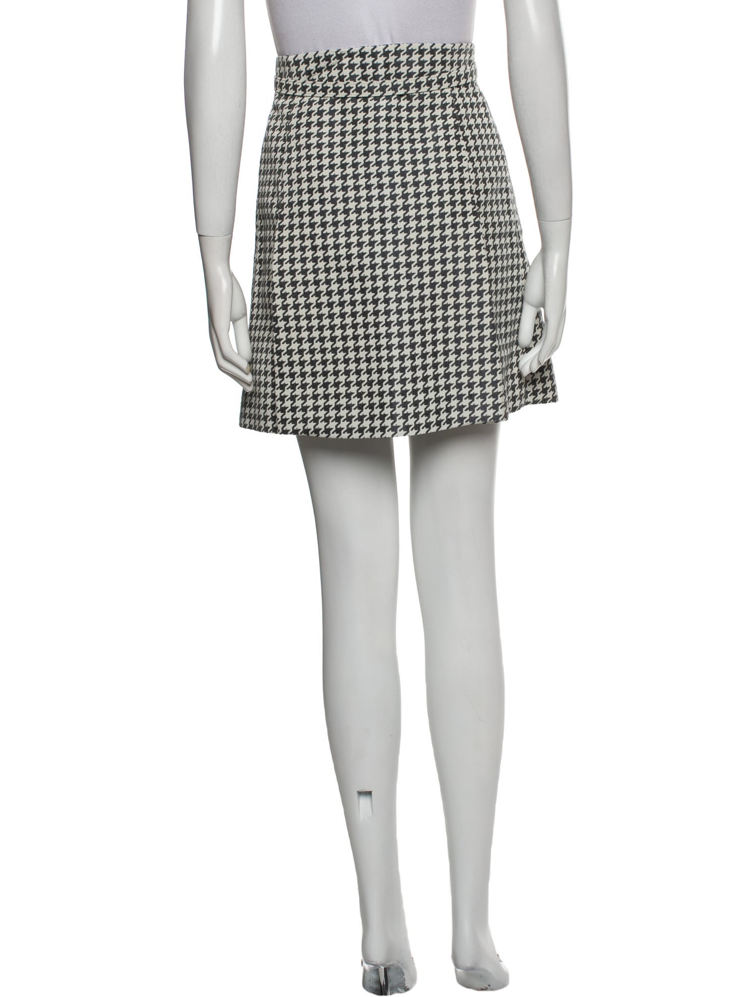 Christian Dior Houndstooth Print Mini Skirt